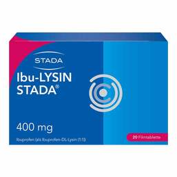 Abbildung: Ibu-LYSIN STADA® 400 mg Filmtabletten 20 St, Filmtabletten PZN 17855071