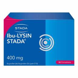Abbildung: Ibu-LYSIN STADA® 400 mg Filmtabletten 50 St, Filmtabletten PZN 17855088