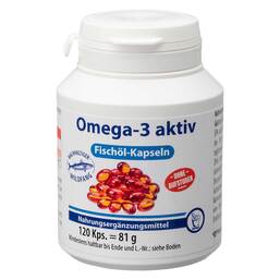 Abbildung: Omega-3 aktiv Fischöl Kapseln Weichkapseln, 120 St PZN 17855881