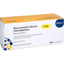 Abbildung: Rosuvastatin Biocon 5 mg Filmtabletten 100 St, Filmtabletten PZN 17857644