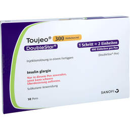 Abbildung: Toujeo 300 E / ml Doublestar Injektionslösung in einem Fertigpen 10X3 ml, Injektionslösung PZN 17867855
