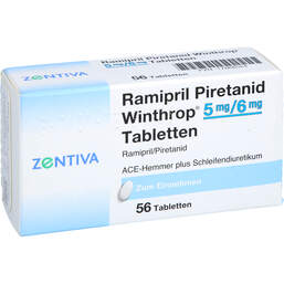 Abbildung: Ramipril Piretanid Winthrop 5 mg / 6 mg Tabletten 56 St, Tabletten PZN 17868524