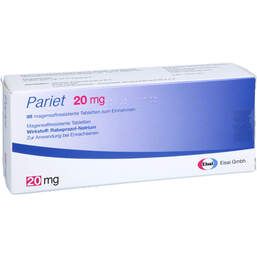 Abbildung: Pariet 20 mg magensaftresistente Tabletten 98 St, Tabletten magensaftresistent PZN 17871727