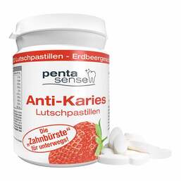 Abbildung: Penta-Sense Anti-Karies Lutschpastillen Erdbeere 30 St, Pastillen PZN 17872282