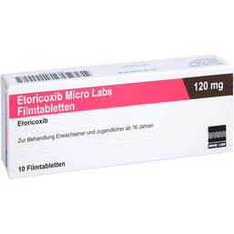 Abbildung: Etoricoxib Micro Labs 120 mg Filmtabletten 10 St, Filmtabletten PZN 17872655
