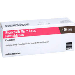 Abbildung: Etoricoxib Micro Labs 120 mg Filmtabletten 50 St, Filmtabletten PZN 17872678