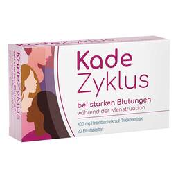 Abbildung: KadeZyklus bei starken Blutungen während der Menstruation Filmtabletten, 20 St PZN 17874401