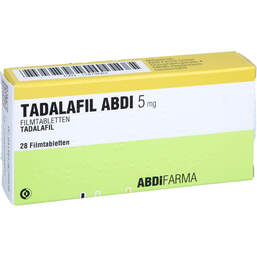 Abbildung: Tadalafil Abdi 5 mg Filmtabletten 28 St, Filmtabletten PZN 17874683