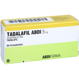 Abbildung: Tadalafil Abdi 5 mg Filmtabletten 84 St, Filmtabletten PZN 17874708