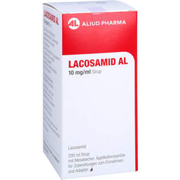 Abbildung: Lacosamid AL 10 mg / ml Sirup 200 ml, Sirup PZN 17876908