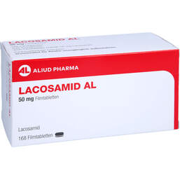 Abbildung: Lacosamid AL 50 mg Filmtabletten 168 St, Filmtabletten PZN 17876937