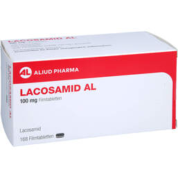 Abbildung: Lacosamid AL 100 mg Filmtabletten 168 St, Filmtabletten PZN 17876989