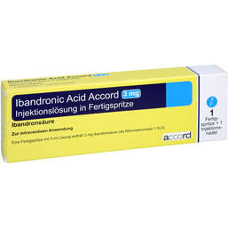 Abbildung: Ibandronic Acid Accord 3mg / 3ml Injektionslösung Fertigspritze  1 St, Injektionslösung PZN 17880399