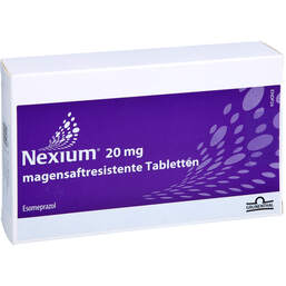 Abbildung: Nexium 20 mg magensaftresistente Tabletten 30 St, Tabletten magensaftresistent PZN 17883512