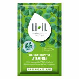 Abbildung: LI-IL Badesalz Eukalyptus atemfrei 80 g, Bad PZN 17885876