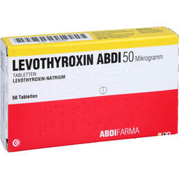 Abbildung: Levothyroxin Abdi 50 Mikrogramm Tabletten 50 St, Tabletten PZN 17888484