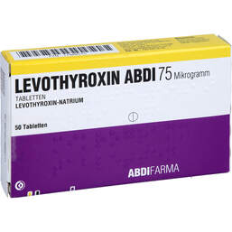 Abbildung: Levothyroxin Abdi 75 Mikrogramm Tabletten 50 St, Tabletten PZN 17888515
