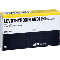 Abbildung: Levothyroxin Abdi 150 Mikrogramm Tabletten 50 St, Tabletten PZN 17888573