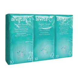 Abbildung: Alvita Taschentücher 6X10 St, Tücher PZN 17893812