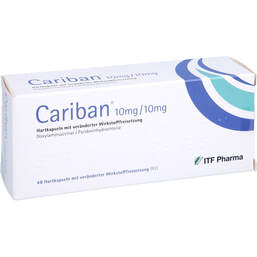 Abbildung: Cariban 10 mg / 10 mg Hartkapseln mit veränderter Wirkstofffreisetzung 48 St, Hartkapseln mit veränderter Wirkstofffreisetzung PZN 17895573