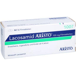 Abbildung: Lacosamid Aristo 100 mg Filmtabletten 56 St, Filmtabletten PZN 17895892