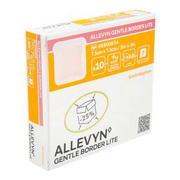 Abbildung: Allevyn Gentle Border Lite 7,5x7,5 cm Schaumverband  10 St, Verband PZN 17896779