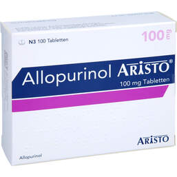 Abbildung: Allopurinol Aristo 100 mg Tabletten 100 St, Tabletten PZN 17897000