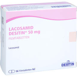 Abbildung: Lacosamid Desitin 50 mg Filmtabletten 56 St, Filmtabletten PZN 17897218