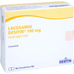 Abbildung: Lacosamid Desitin 100 mg Filmtabletten 56 St, Filmtabletten PZN 17897247