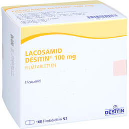 Abbildung: Lacosamid Desitin 100 mg Filmtabletten 168 St, Filmtabletten PZN 17897253