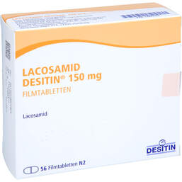 Abbildung: Lacosamid Desitin 150 mg Filmtabletten 56 St, Filmtabletten PZN 17897282
