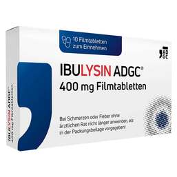 Abbildung: IBULYSIN ADGC® 400 mg Filmtabletten Filmtabletten, 10 St PZN 17919871