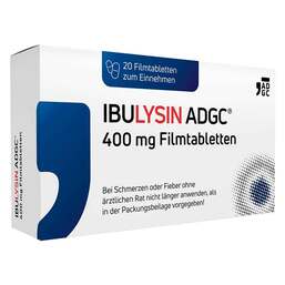Abbildung: IBULYSIN ADGC® 400 mg Filmtabletten Filmtabletten, 20 St PZN 17919888