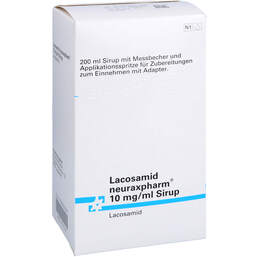 Abbildung: Lacosamid neuraxpharm 10 mg / ml Sirup 200 ml, Sirup PZN 17921158