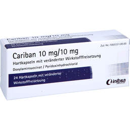 Abbildung: Cariban 10 mg / 10 mg Hartkapseln mit veränderter Wirkstofffreisetzung 24 St, Hartkapseln mit veränderter Wirkstofffreisetzung PZN 17921721