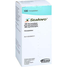Abbildung: Stalevo 150 mg / 37,5 mg / 200 mg Filmtabletten 100 St, Filmtabletten PZN 17927037