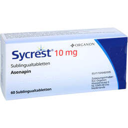 Abbildung: Sycrest 10 mg Sublingualtabletten 60 St, Sublingualtabletten PZN 17929473