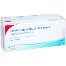 Abbildung: Levetiracetam STADA 100 mg / ml Lösung zum Einnehmen 1ml DS 150 ml, Lösung zum Einnehmen PZN 17934942