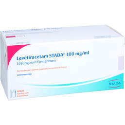 Abbildung: Levetiracetam STADA 100 mg / ml Lösung zum Einnehmen 10ml DS 300 ml, Lösung zum Einnehmen PZN 17934965
