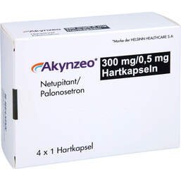 Abbildung: Akynzeo 300 mg / 0,5 mg Hartkapseln 4 St, Hartkapseln PZN 17935864