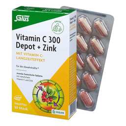 Abbildung: Vitamin C 300 Depot + Zink Salus Tabletten 30 St, Tabletten PZN 17938294