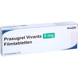 Abbildung: Prasugrel Vivanta 5 mg Filmtabletten 28 St, Filmtabletten PZN 17940173