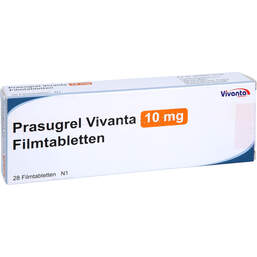 Abbildung: Prasugrel Vivanta 10 mg Filmtabletten 28 St, Filmtabletten PZN 17940204