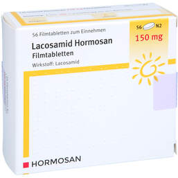 Abbildung: Lacosamid Hormosan 150 mg Filmtabletten 56 St, Filmtabletten PZN 17941913