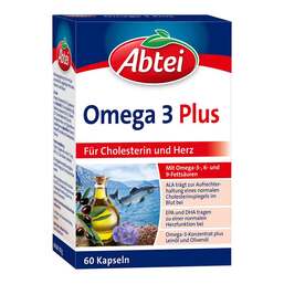 Abbildung: Abtei Omega-3 Plus Kapseln 60 St, Kapseln PZN 17944099