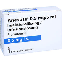 Abbildung: Anexate 0,5 mg / 5 ml Injektionslösung 5X5 ml, Injektionslösung PZN 17952443