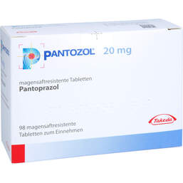 Abbildung: Pantozol 20 mg magensaftresistente Tabletten 98 St, Tabletten magensaftresistent PZN 17952503