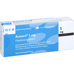 Abbildung: Acecort 1 mg Filmtabletten 30 St, Filmtabletten PZN 17952851