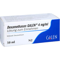 Abbildung: Dexamethason Galen 4 mg / ml Lösung zum Einnehmen 50 ml, Lösung zum Einnehmen PZN 17955967