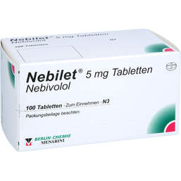 Abbildung: Nebilet 5 mg Tabletten 100 St, Tabletten PZN 17969337